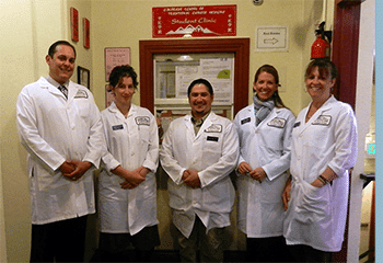 Picture of students in the Advanced Student Acupuncture Clinic.